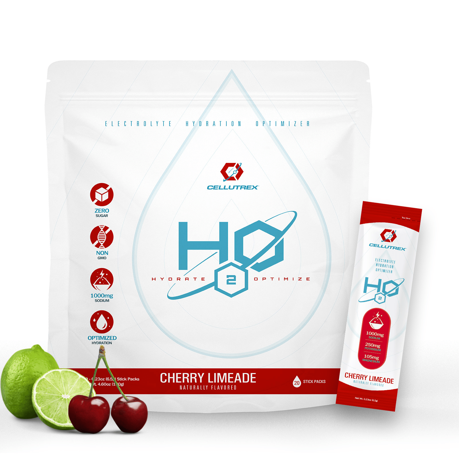 H2O ELECTROLYTES™ - Cherry Limeade | Zero Sugar Electrolyte Powder